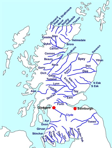 scottish rivers map.